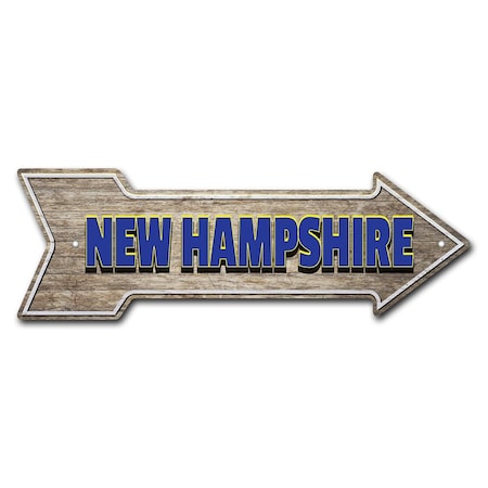 Signmission New Hampshire Arrow Sign Funny Home Decor 30in Wide P-ARROW10-999715